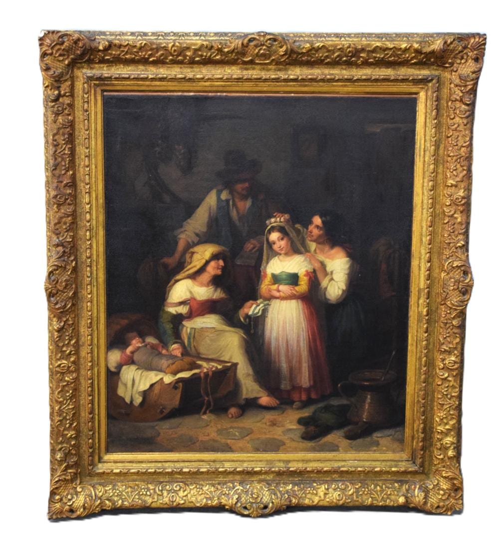 Giuseppe (1806) Mazzolini comparable auction result: mazzolini oil painting