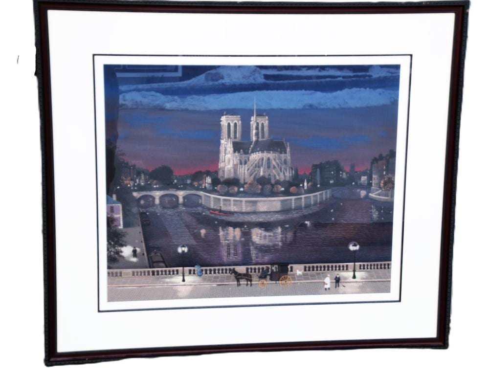 Michel (1933) Delacroix comparable auction result: michael delacroix lithograph of notre dame