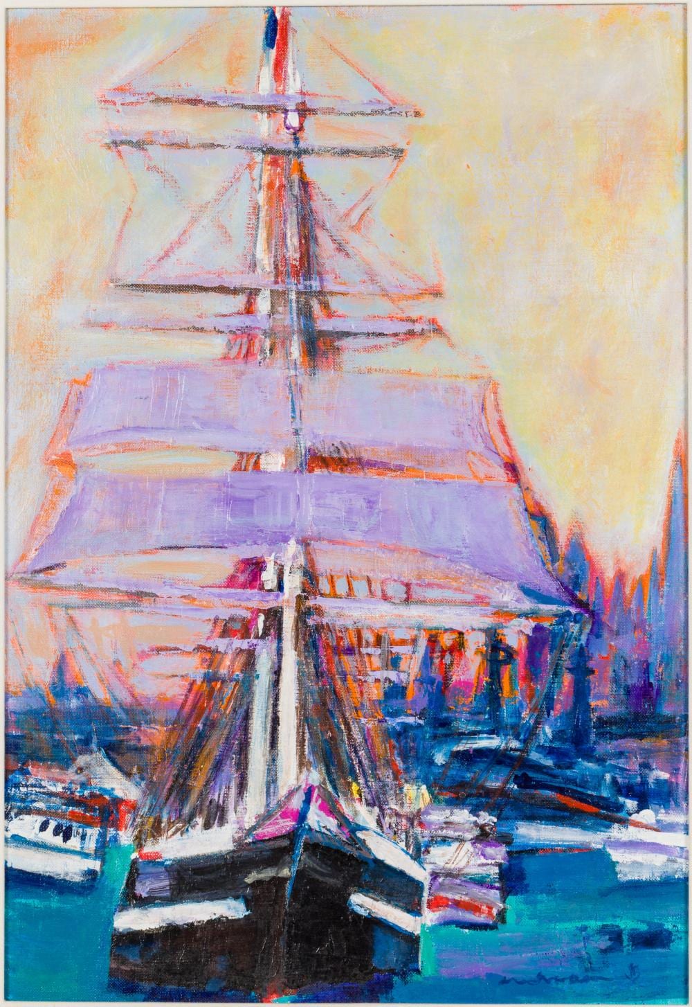jean jacques morvan b 1928 sailing ship near rouen · Everard Auctions and Appraisals · 2025-02-25 Jean-Jacques Morvan comparable auction result: jean jacques morvan b 1928 sailing ship near rouen
