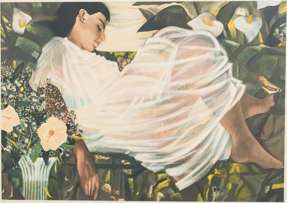Ramon Lombarte comparable auction result: ramon lombarte spanish b 1956 reclining woman