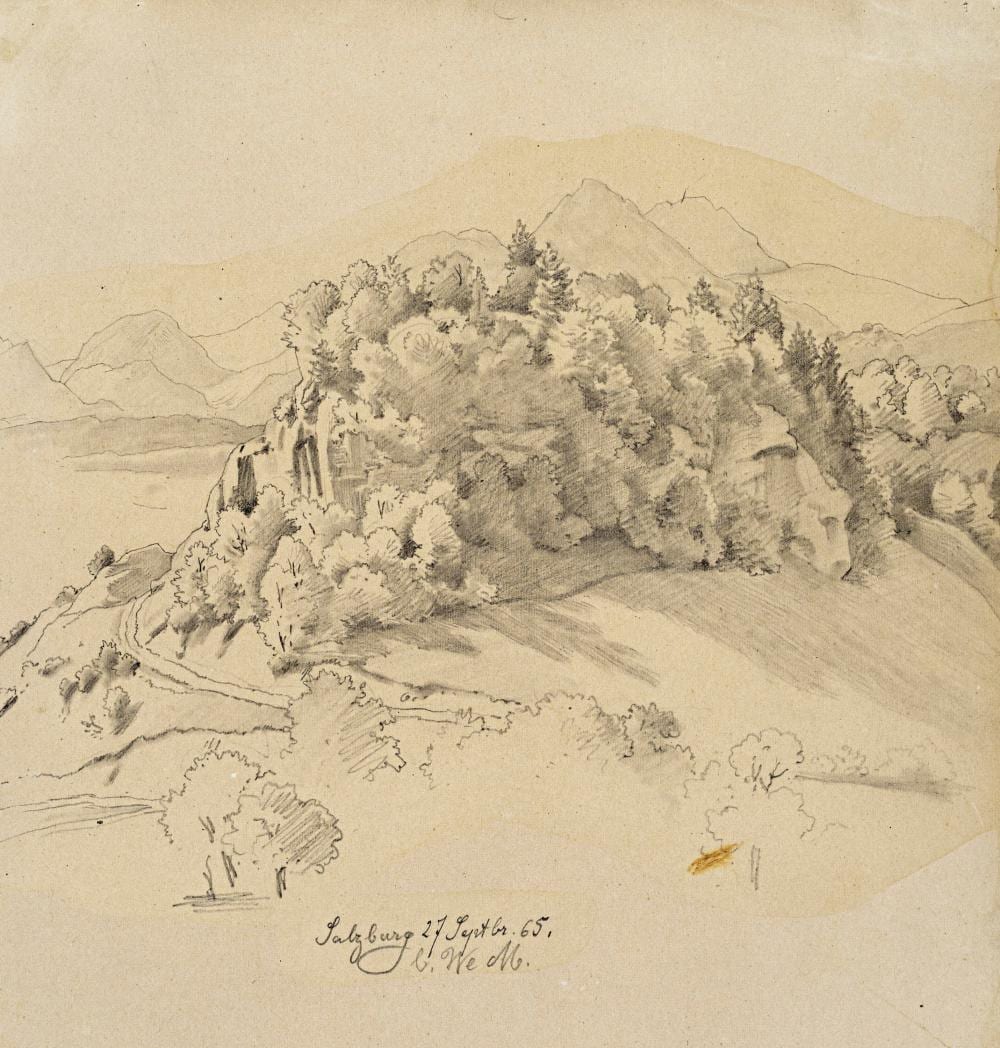 Carl Wilhelm Müller comparable auction result: carl wilhelm m ller gegend bei salzburg 1865