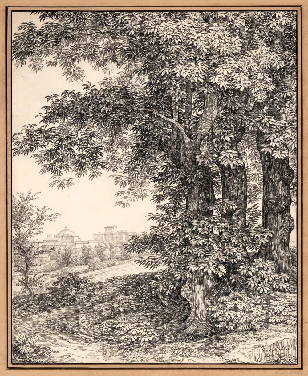 Johann Christian Reinhart comparable auction result: johann christian reinhart ariccia bei rom mit blick auf santa maria assunta 1818
