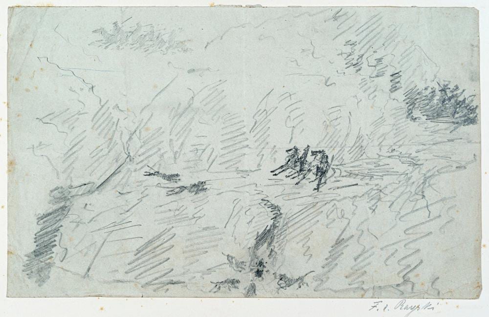 Ferdinand von Rayski comparable auction result: ferdinand von rayski zugeschr sechs reiter und kampfszenen wohl 1850er 1860 s