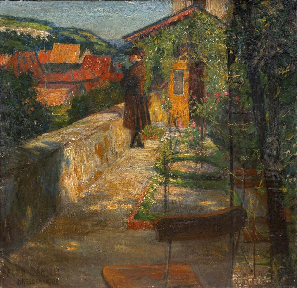 Ferdinand Dorsch comparable auction result: ferdinand dorsch blick ins land 1902