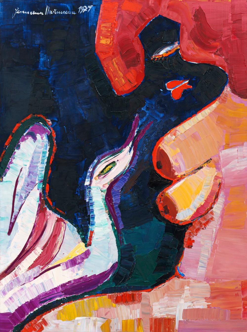 Hermann Naumann comparable auction result: hermann naumann leda und der schwan 1971