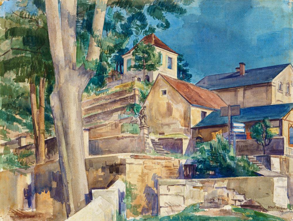 Karl Kröner comparable auction result: karl kr ner die heinrichsburg in seu litz wohl 1948