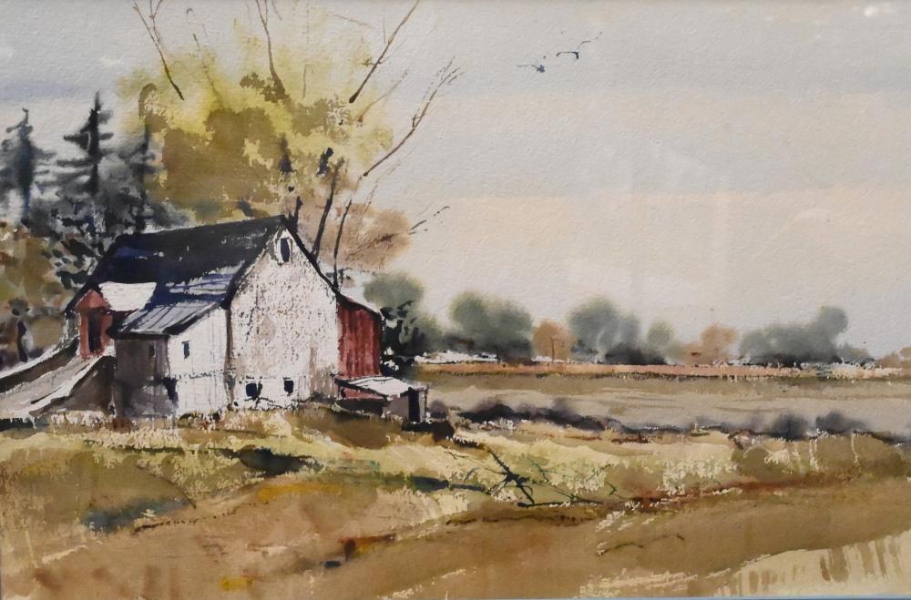 William Welch comparable auction result: william welch american 1947 2018 stone barn 1982 watercolor on paper 14 x 21 1 2 sight size condition overall good condition
