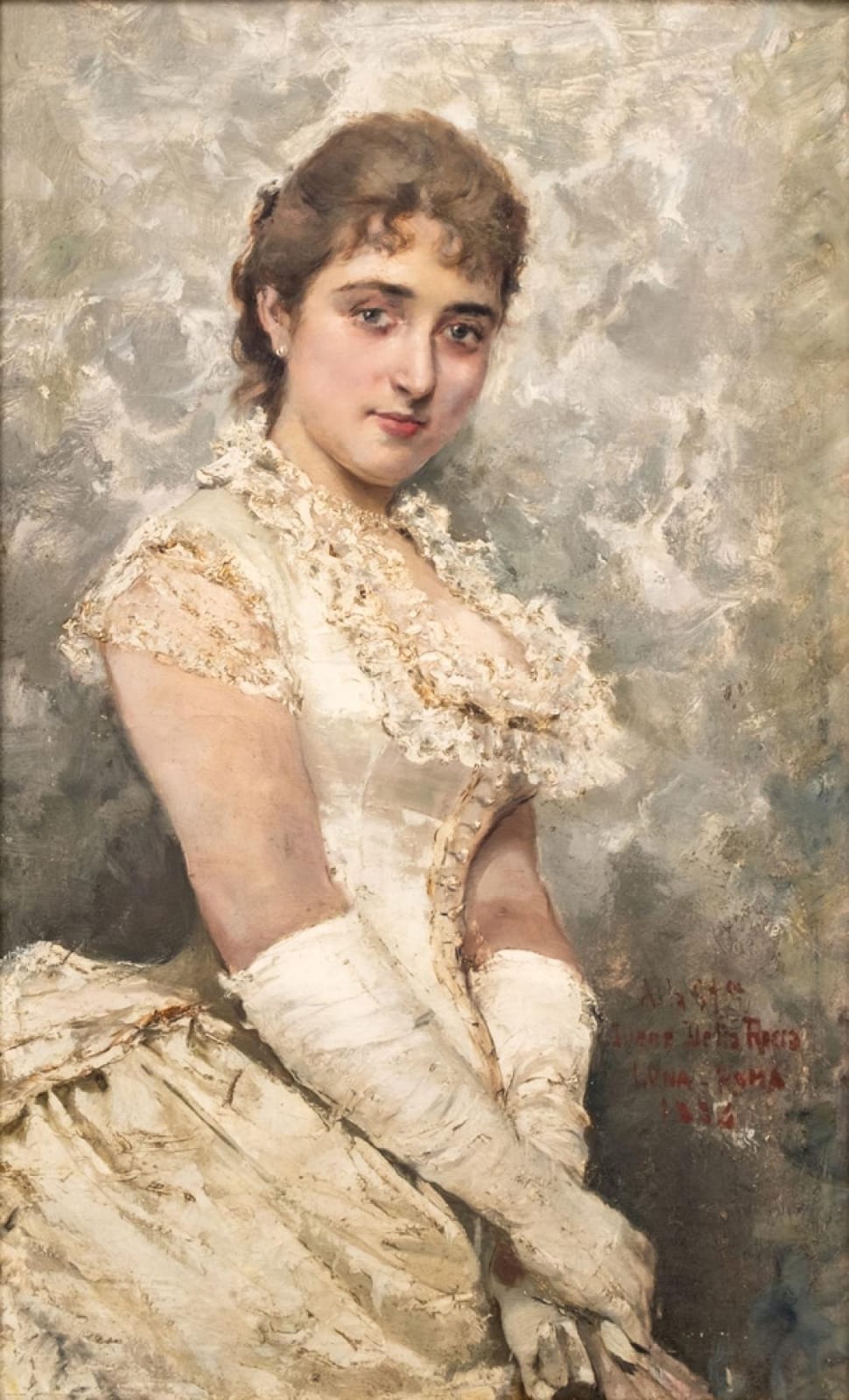 Juan Luna y Novicio (1857 - 1899) - Portrait of Irene della Rocca comparable sale