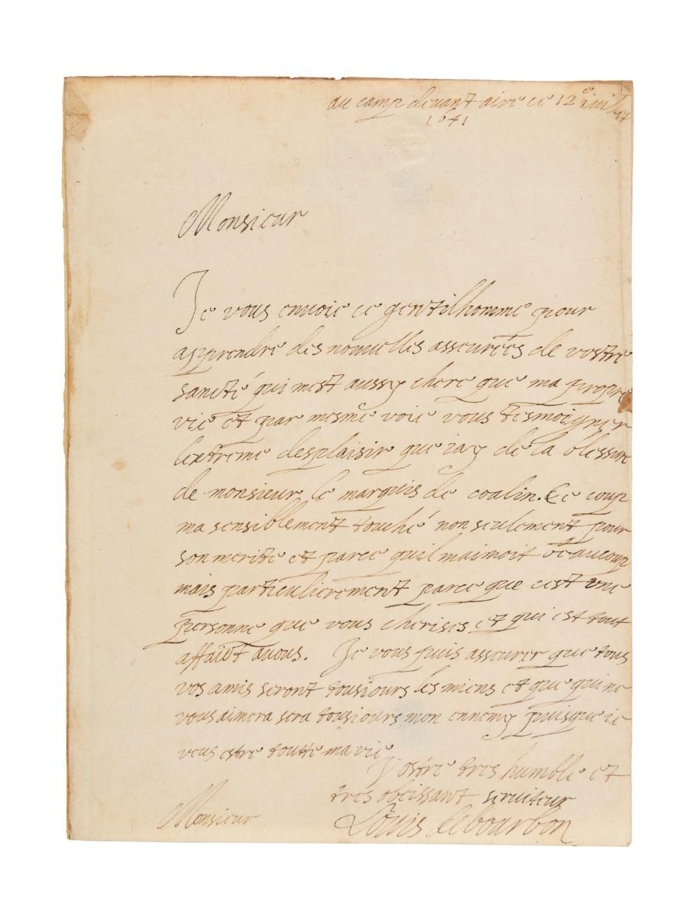Condé comparable auction result: cond louis de bourbon duc d enghien futur prin