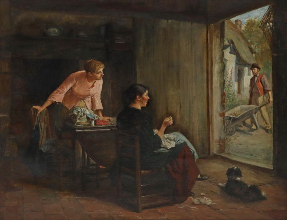 haynes king 1831 1904 victorian genre painting seamstresses 28 x 36 · Austin Auction Gallery · 2025-02-23 Haynes King comparable auction result: haynes king 1831 1904 victorian genre painting seamstresses 28 x 36