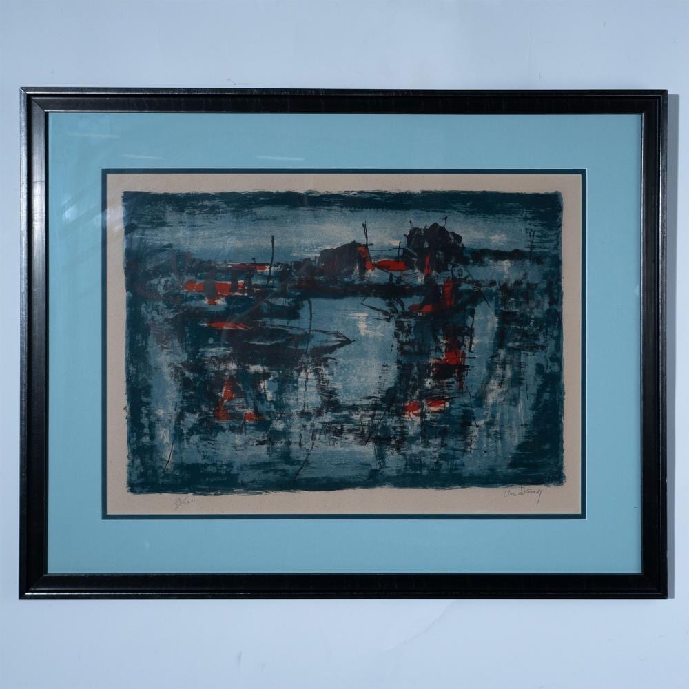 Dang Lebadang comparable auction result: dang lebadang original lithograph floating village signed