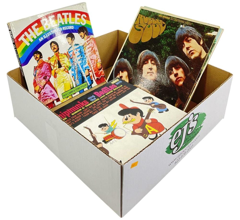 (16) Beatles Vinyl Records & Beatles Books sold by EJ'S Auction & Appraisal, lot 2321 — auction record photograph