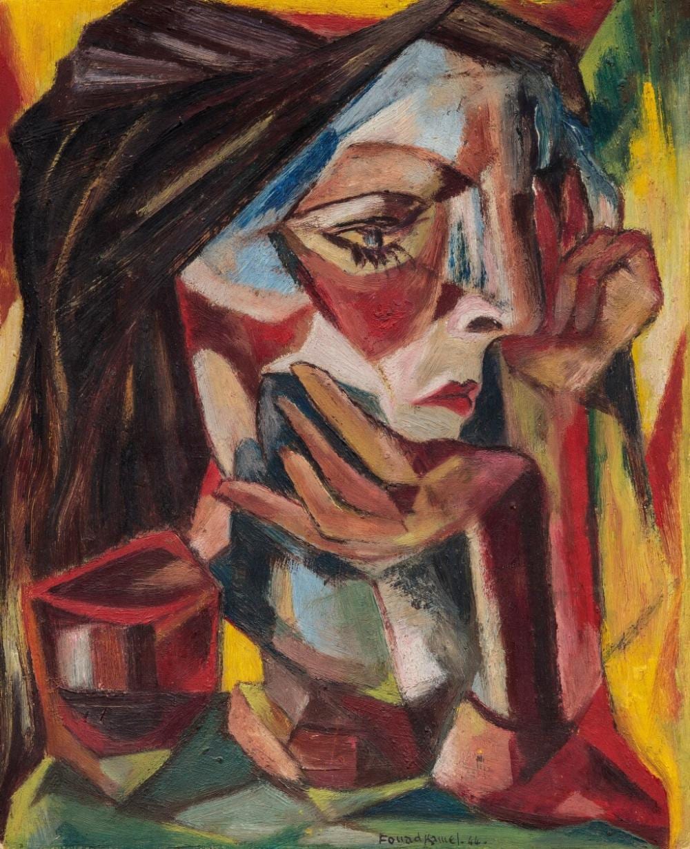 Fouad Kamel comparable auction result: portrait of a woman