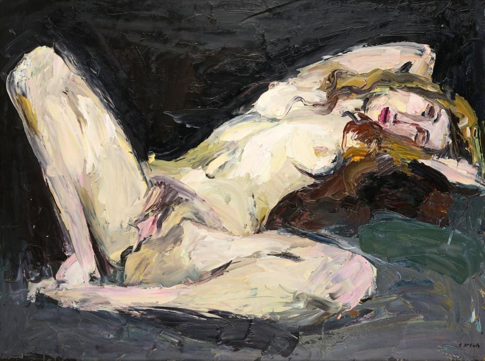 Siegfried Klotz comparable auction result: siegfried klotz liegender akt 1987