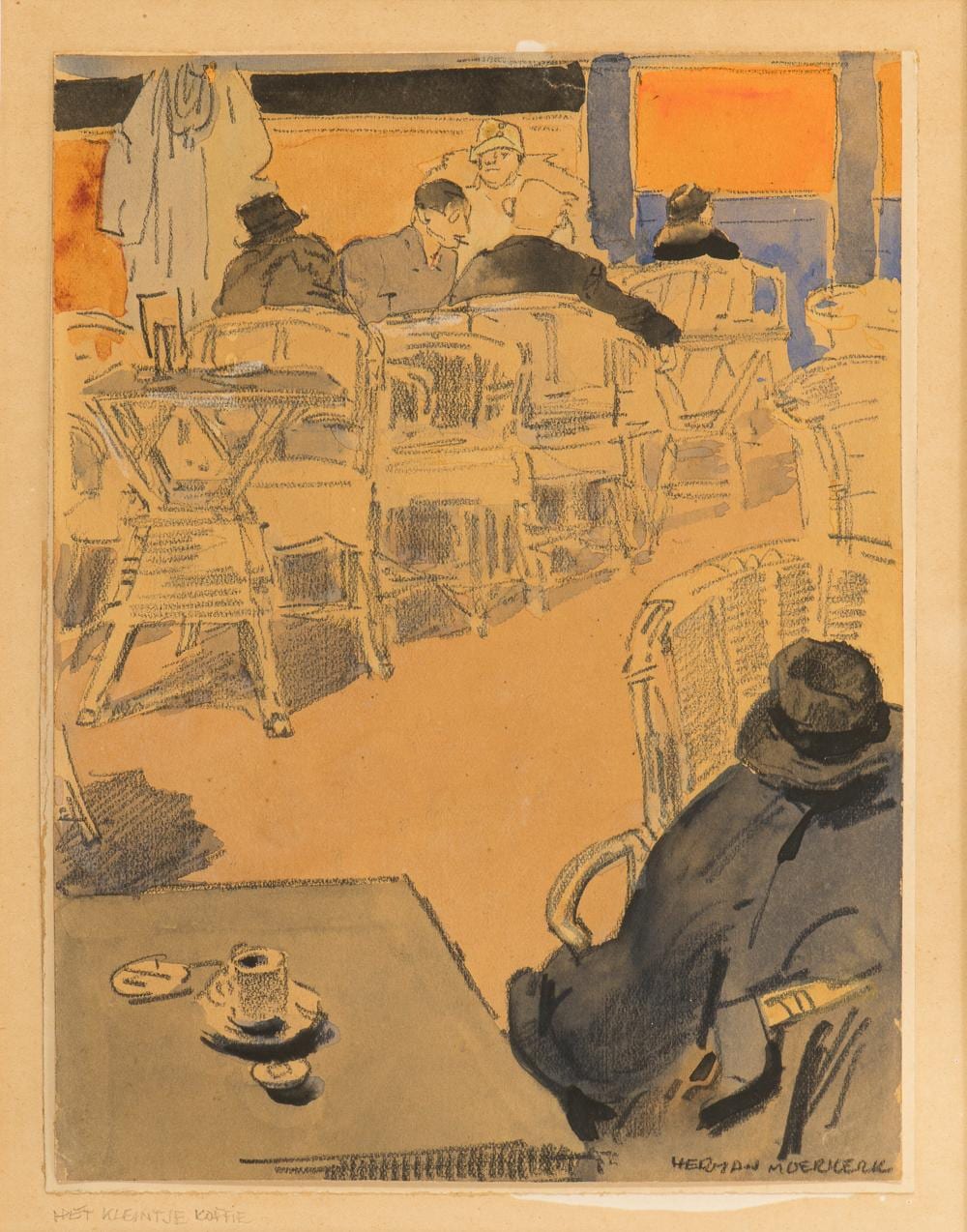 Hermanus Antonius Josephus Maria Moerkerk comparable auction result: herman moerkerk dutch 1879 1949 het kleintje koffie the small coffee