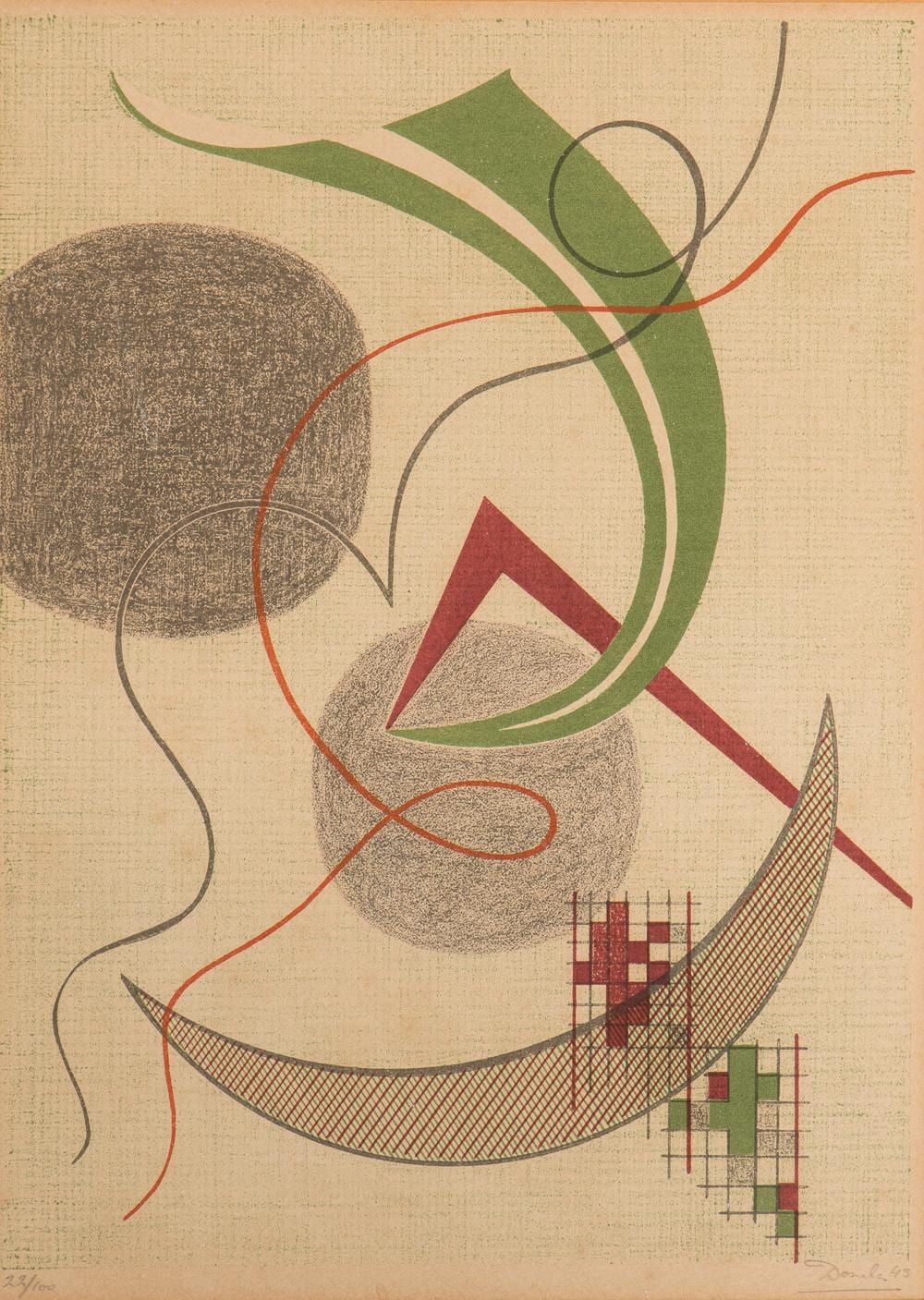 César Domela comparable auction result: c sar domela dutch french 1900 1992 untitled from the portfolio domela six reproductions en couleurs d apr s quelques oeuvres r centes 1943