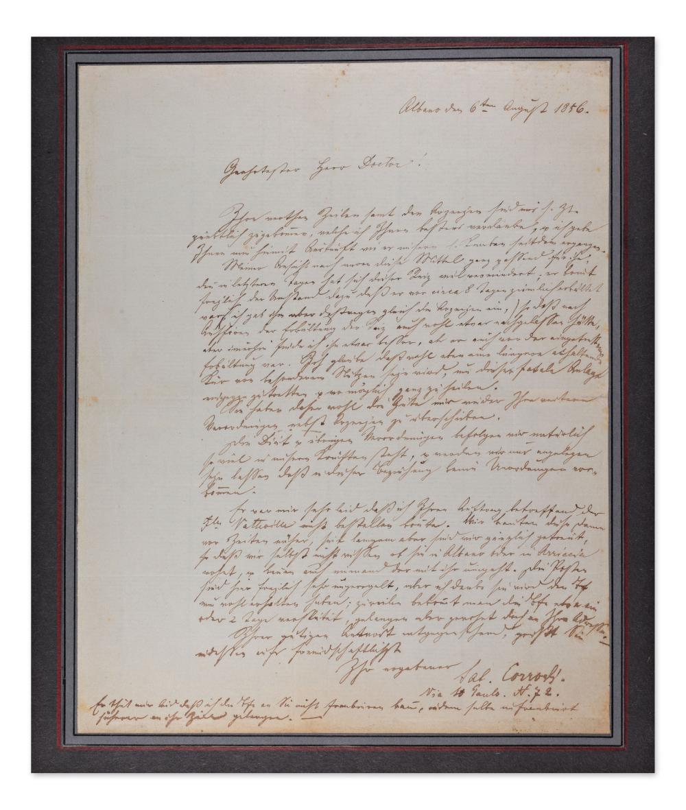 Salomon Corrodi comparable auction result: salomon corrodi 1810 1892 letter with signature switzerland swiss