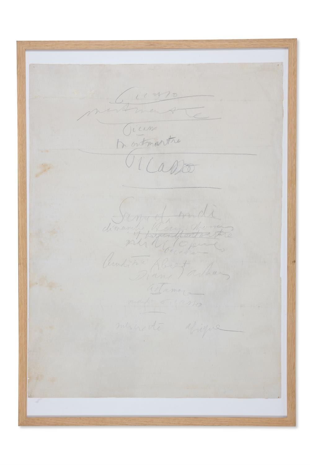 Antonin Artaud comparable auction result: antonin artaud french 1896 1948 emploi du temps entre nov 1946 et fevrier 1947