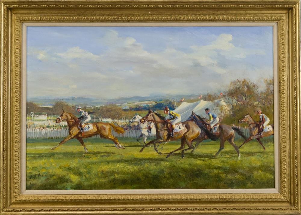 Heather St. Clair Davis comparable auction result: heather st clair davis oil equestrian scene