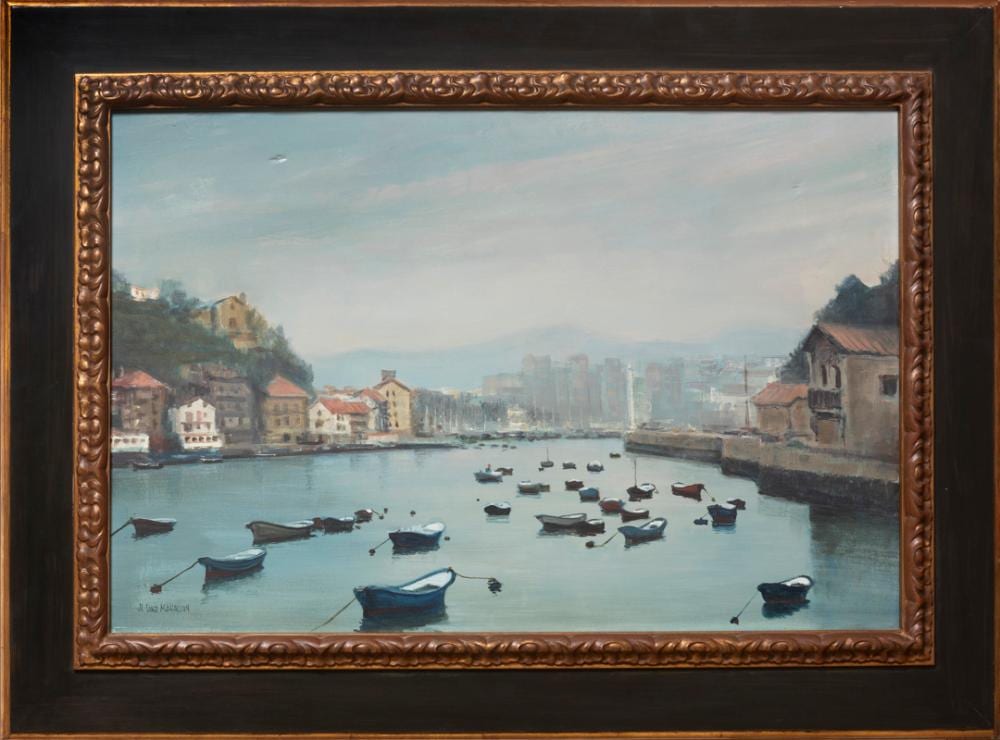 Jose Luis Sanz Magallon comparable auction result: jose luis sanz magallon 1926 madrid 2000 harbour landscape