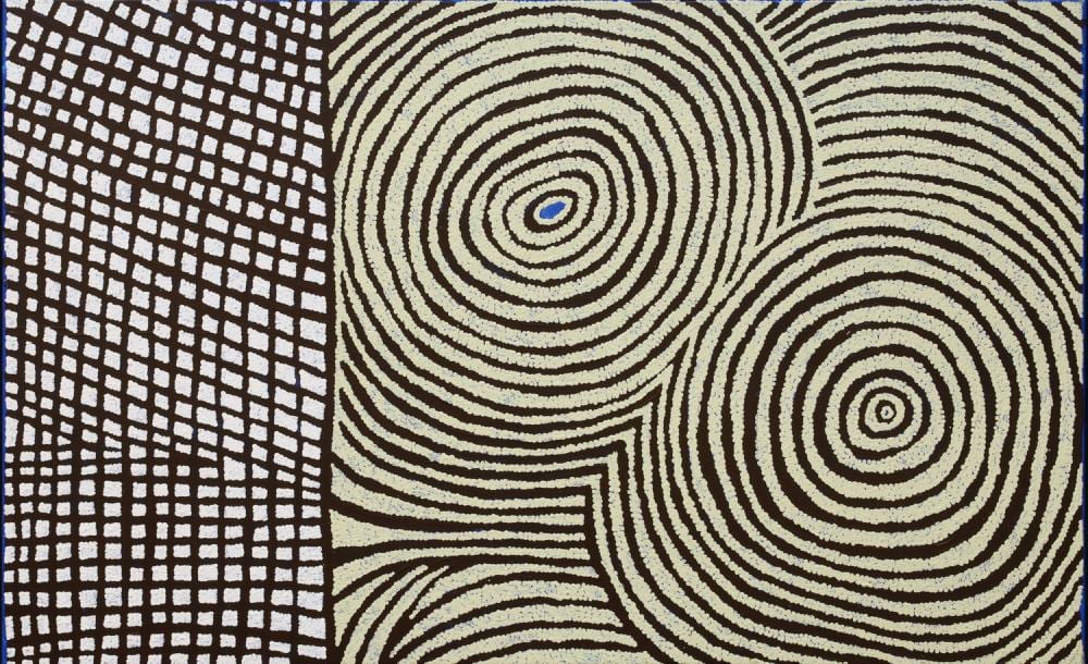 Patricia Jackson Napanangka comparable auction result: patricia jackson napanangka my grandmothers country acrylic on linen 82cm x 132cm