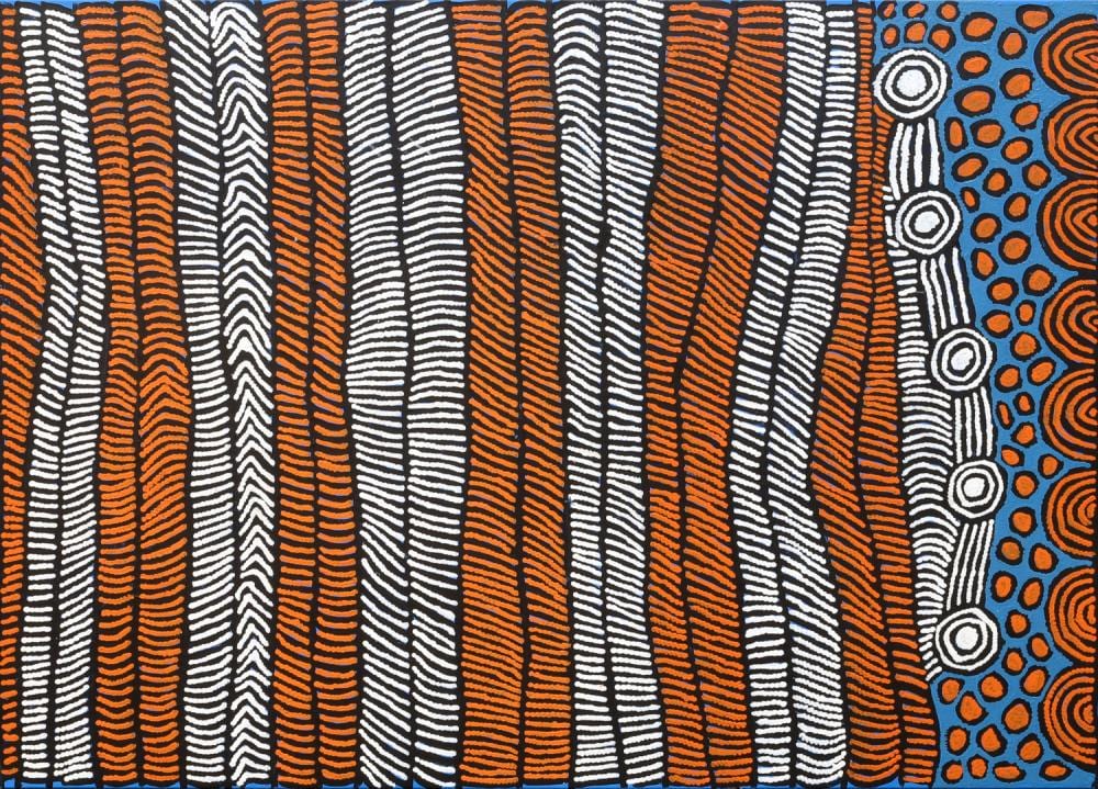 Yalti Napangati comparable auction result: yalti napangati my country acrylic on linen 101cm x 141cm