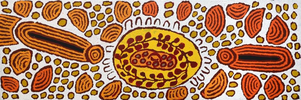Barbara Reid Napangardi comparable auction result: barbara reid napangardi women s business acrylic on canvas 66cm x 196cm
