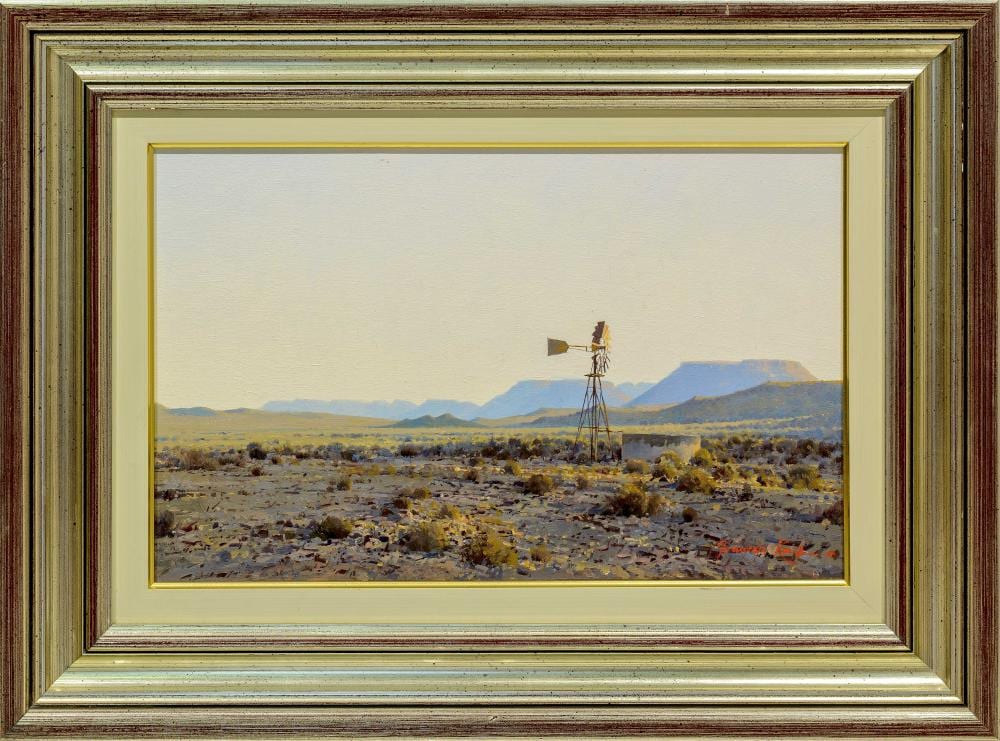 Francois Koch comparable auction result: francois koch sa born 1944 oil landscape with windmill signed 27 x 43