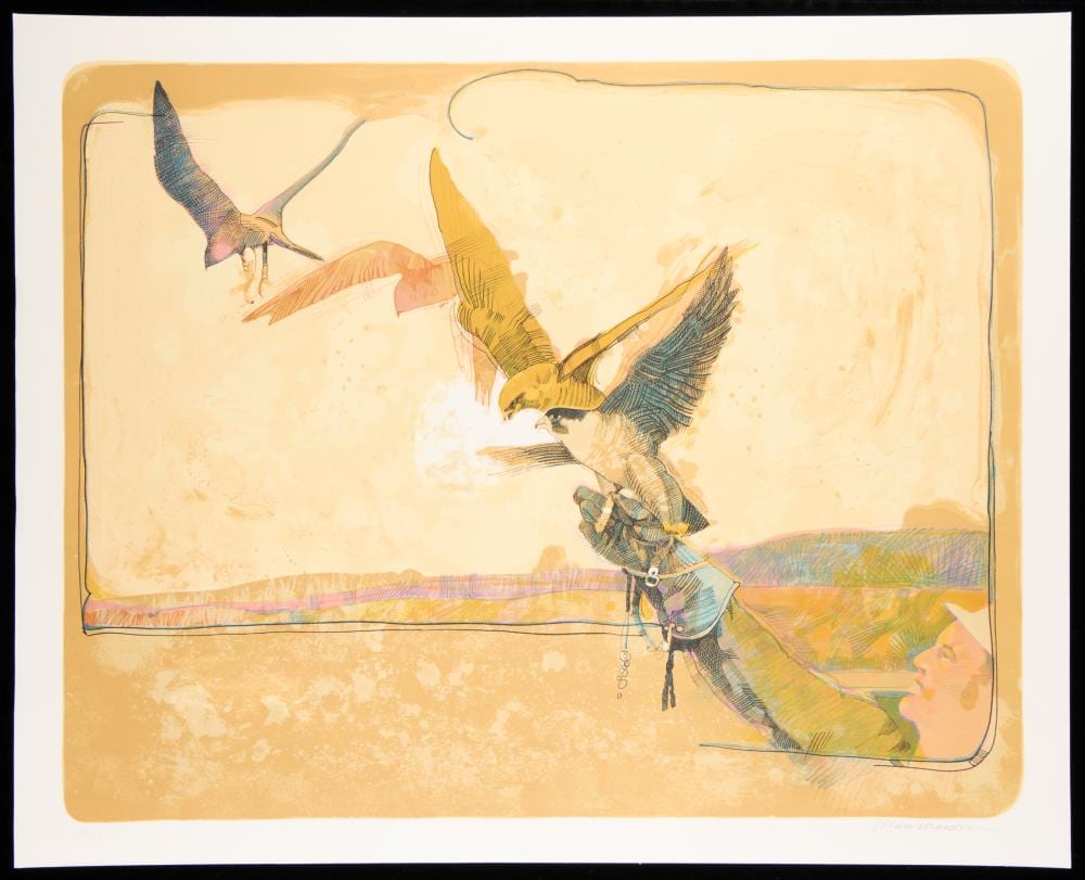 Allan Mardon comparable auction result: allan mardon taking flight s n lithograph