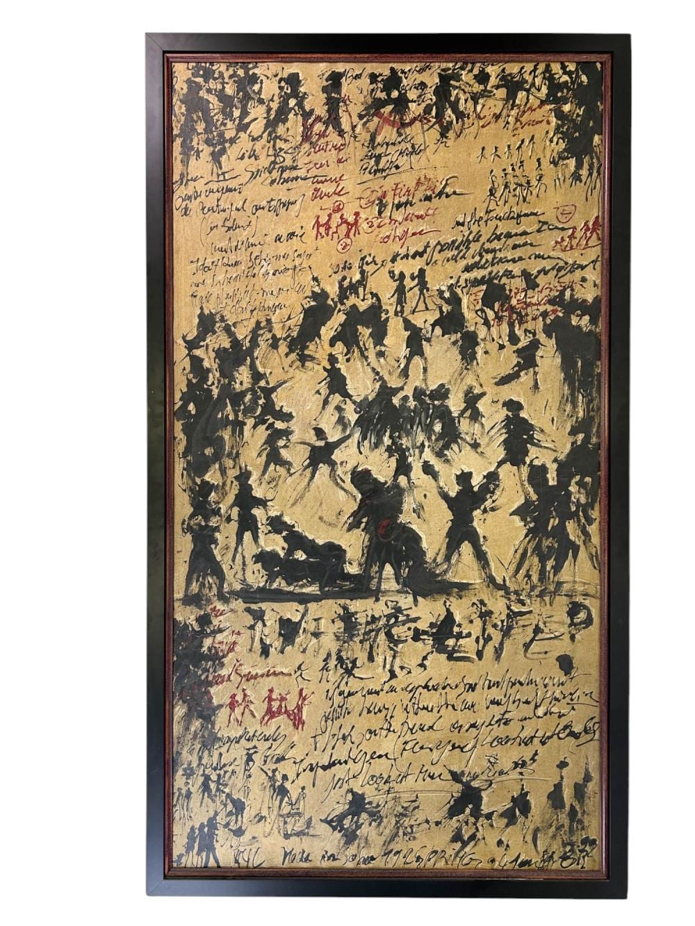 Gilles Rieu comparable auction result: gilles rieu b 1953 abstract expressionist painting