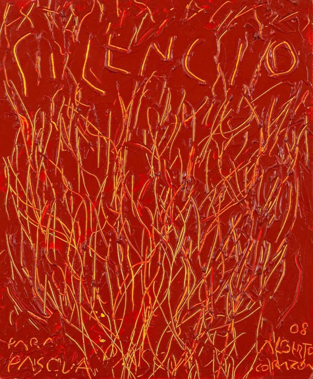 Alberto Corazón comparable auction result: alberto coraz n madrid 1942 2021 silencio leo sobre t