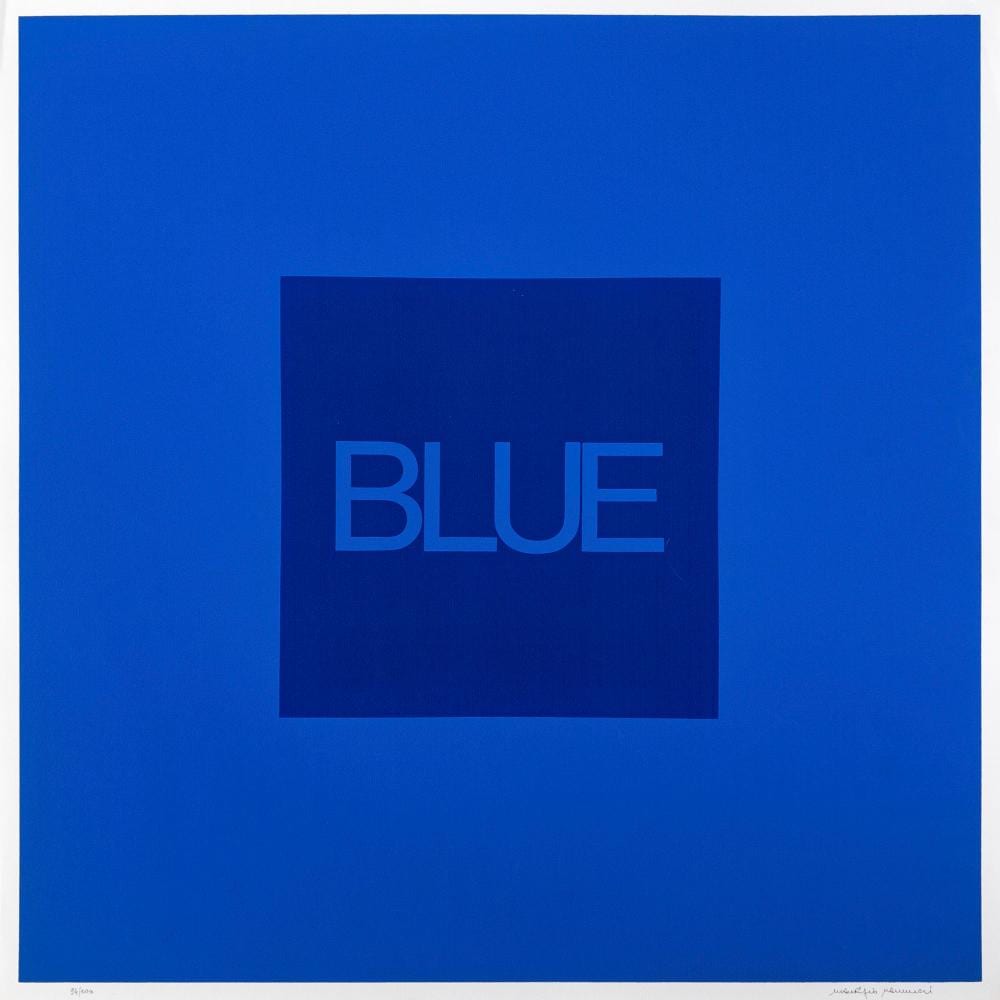 Maurizio Nannucci comparable auction result: maurizio nannucci blue