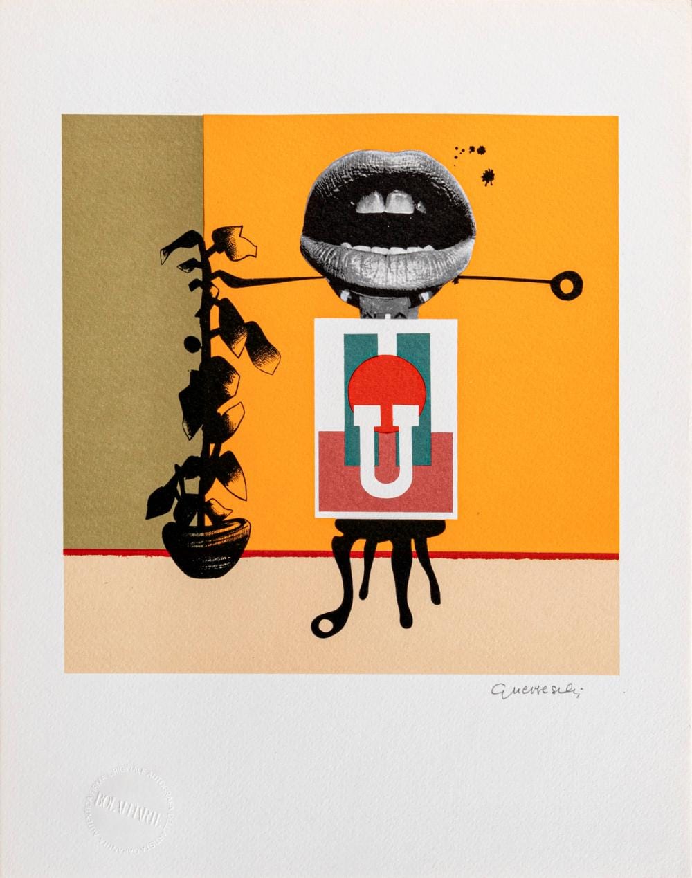 giuseppe guerreschi letter u · Art-Rite · 2025-02-27 Giuseppe Guerreschi comparable auction result: giuseppe guerreschi letter u