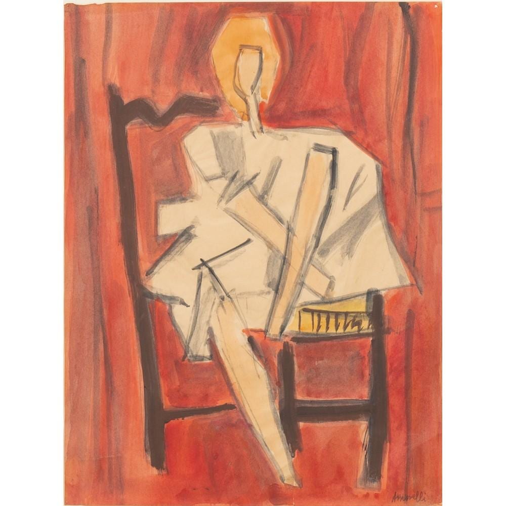 alfonso amorelli donna seduta acquarello su carta · Benedetto Trionfante Auction House s.r.l · 2025-03-01 Alfonso Amorelli comparable auction result: alfonso amorelli donna seduta acquarello su carta
