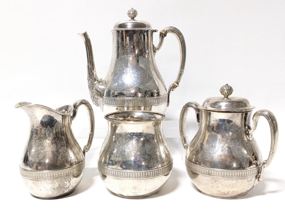 Antique Tiffany & Company Sterling Silver Tea Set sold by Kraft Auction Service, lot 2000 — auction record photograph