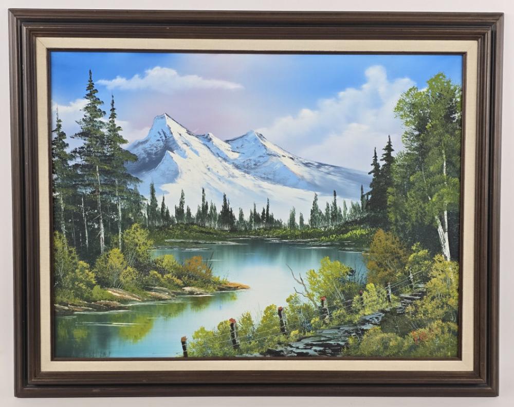 Very Rare 1980's Bob Ross Oil Painting On Canvas sold by Kraft Auction Service, lot 2210 — auction record photograph