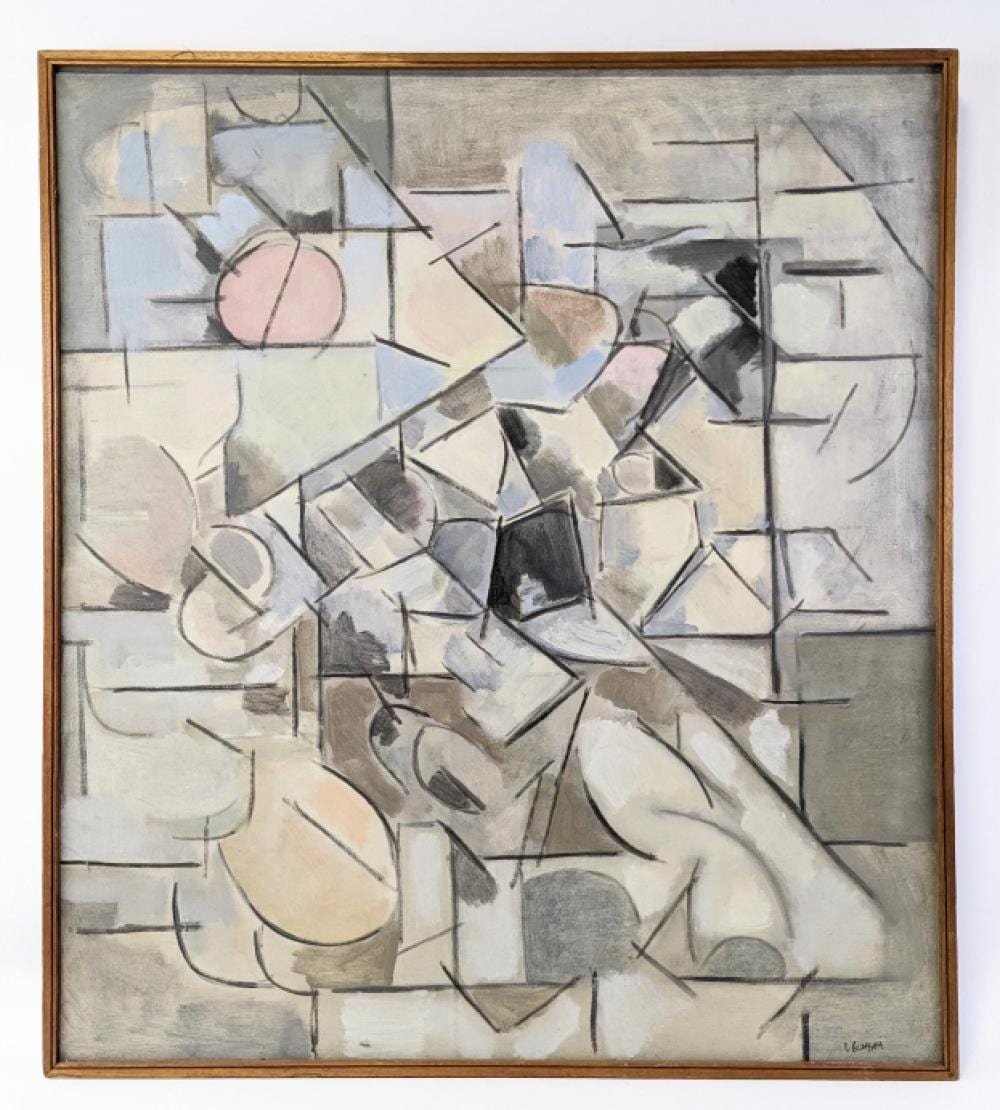 Lawrence E. Glasson comparable auction result: lawrence e glasson falling out oil on canvas