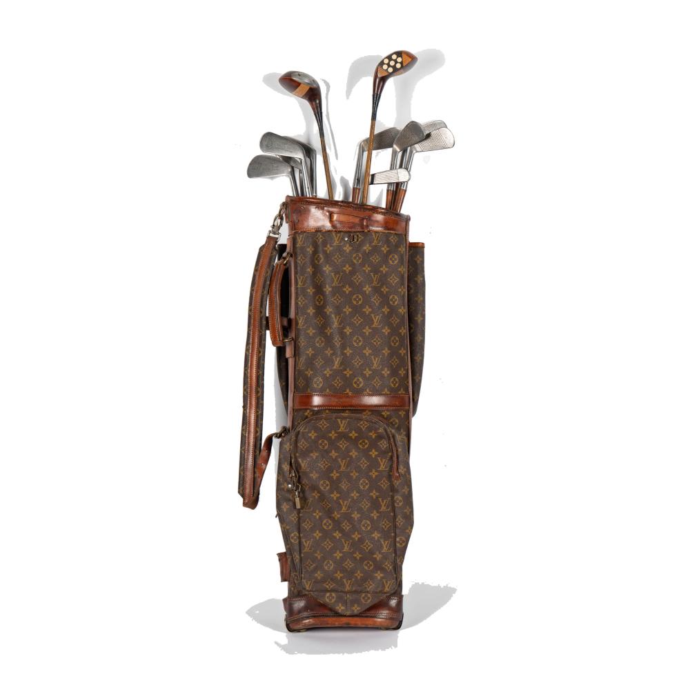 Louis Vuitton Style Vintage Golf Bag with Clubs sold by Abell Auction, lot 74 — auction record photograph