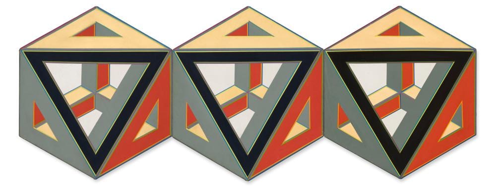 Alvin Loving comparable auction result: al loving 1935 2005 untitled acrylic on shaped canvas in three partsea