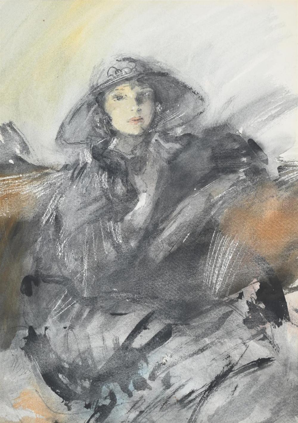 Ambrose McEvoy comparable auction result: ambrose mcevoy british 1878 1927 portrait of lady diana cooper
