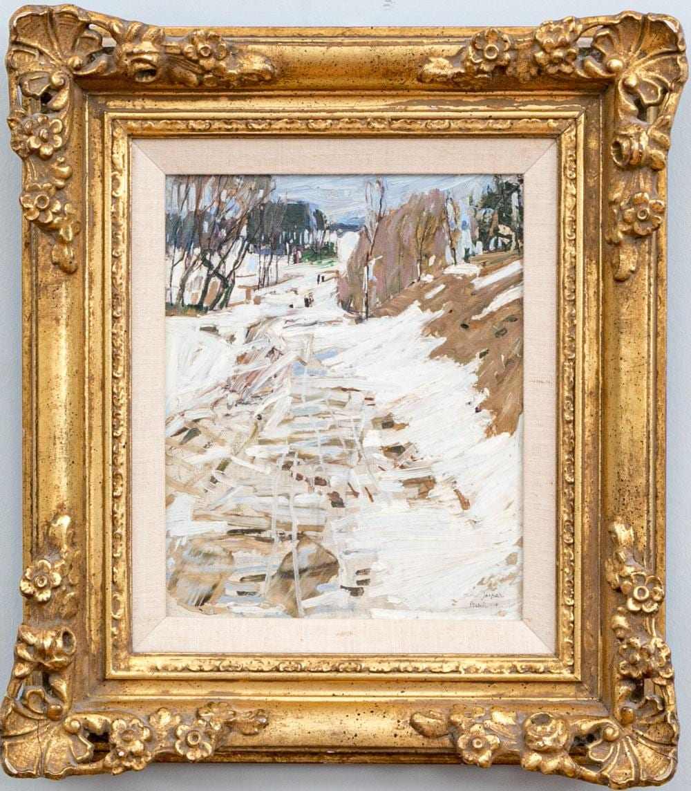 Leon Gaspard comparable auction result: leon gaspard russian american 1882 1964 early winter sketch 2 oil on board