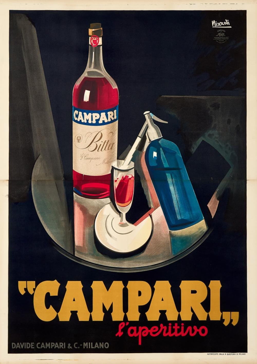 Marcello Nizzoli comparable auction result: marcello nizzoli 1887 1969 campari l aperitivo 1926