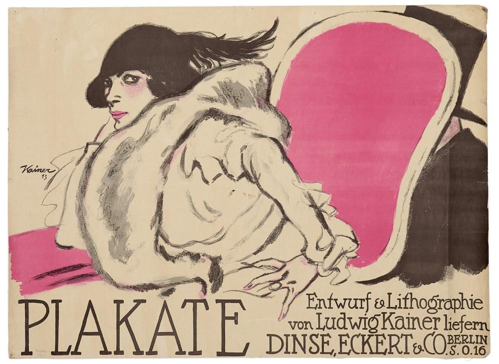 Ludwig Kainer comparable auction result: ludwig kainer 1885 1967 plakate 1913