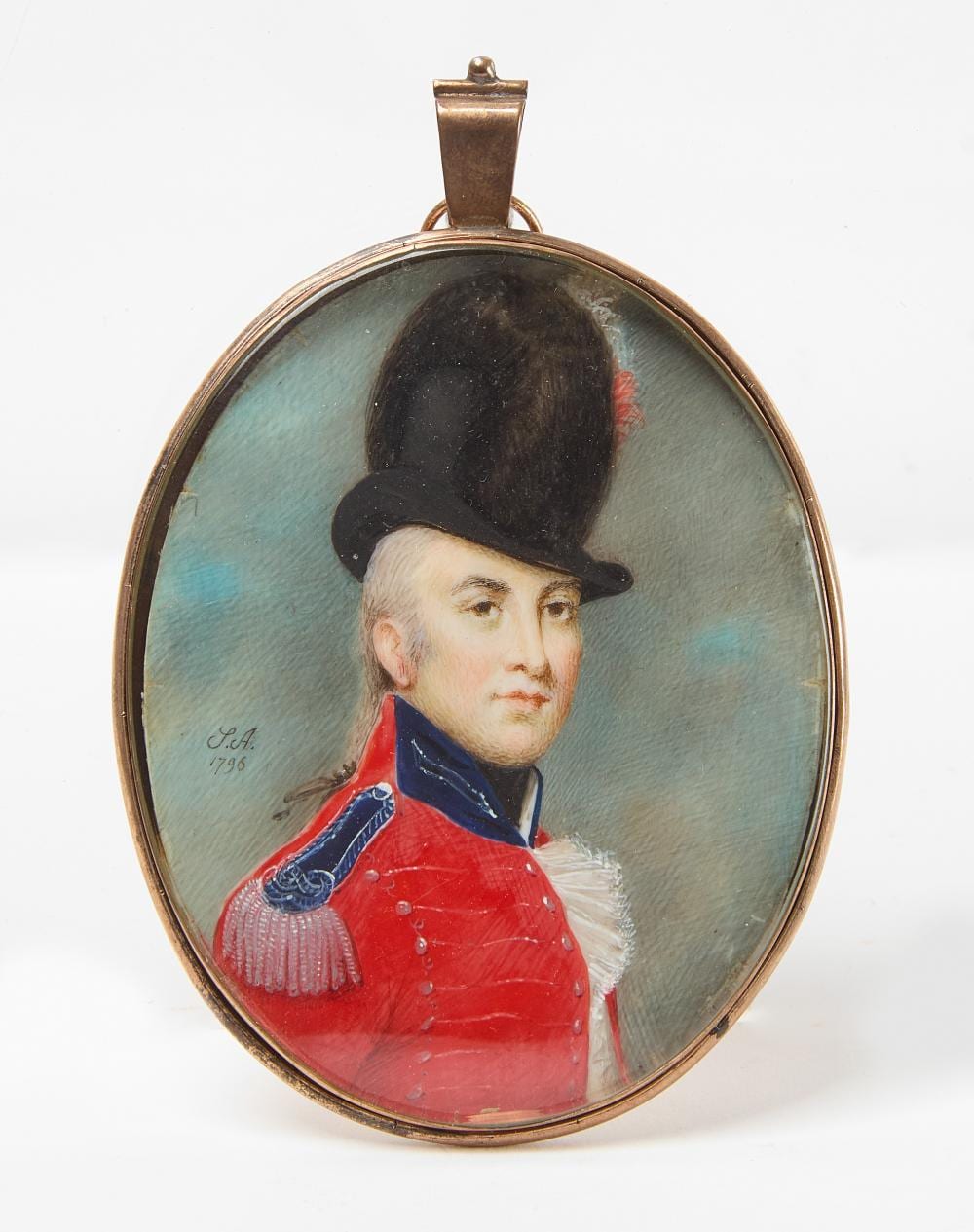 Samuel Andrews comparable auction result: samuel andrews 1767 1807 portrait miniature of an east india company officer