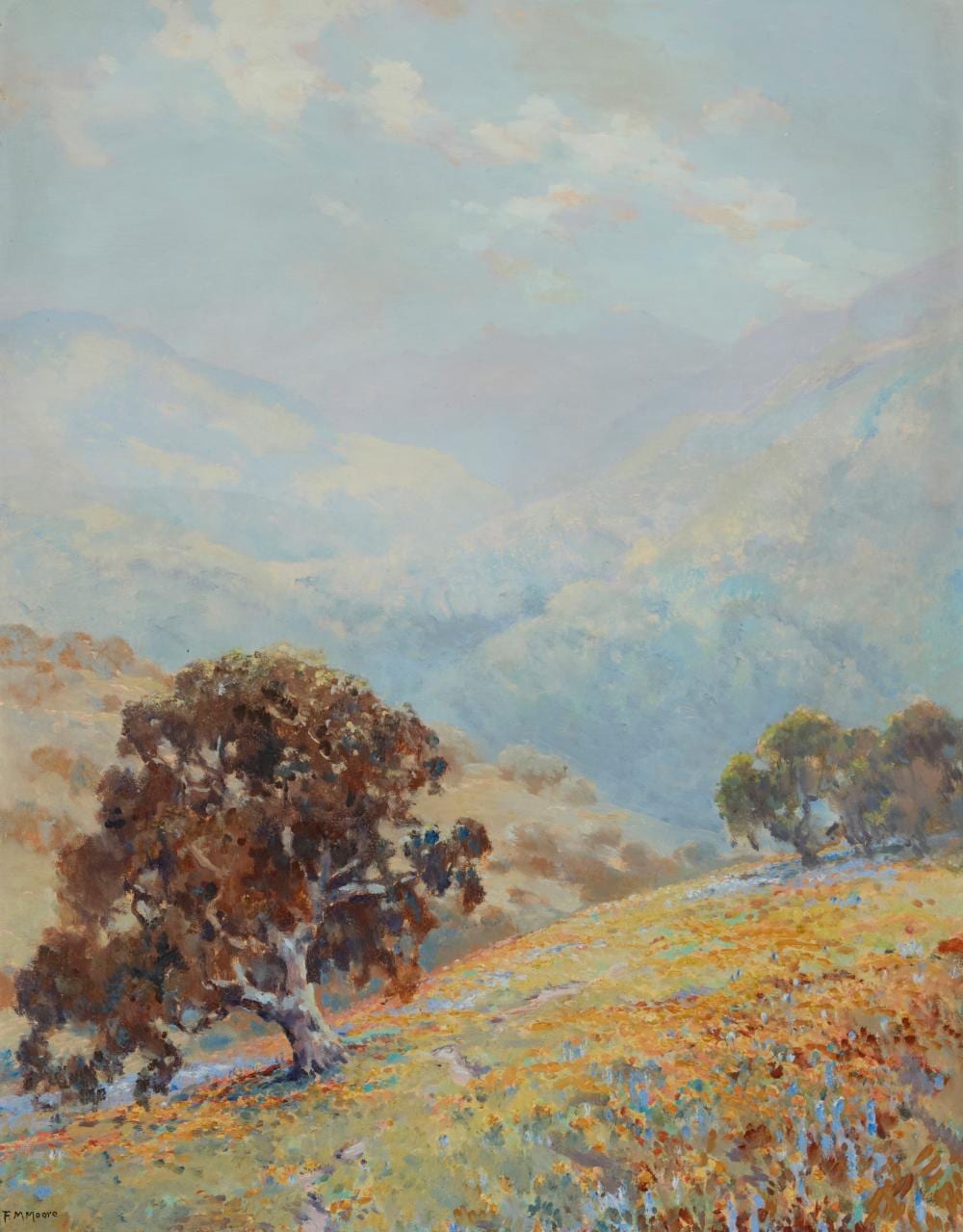 Frank Montague Moore comparable auction result: frank montague moore 1877 1967 oak tree in a california landscape