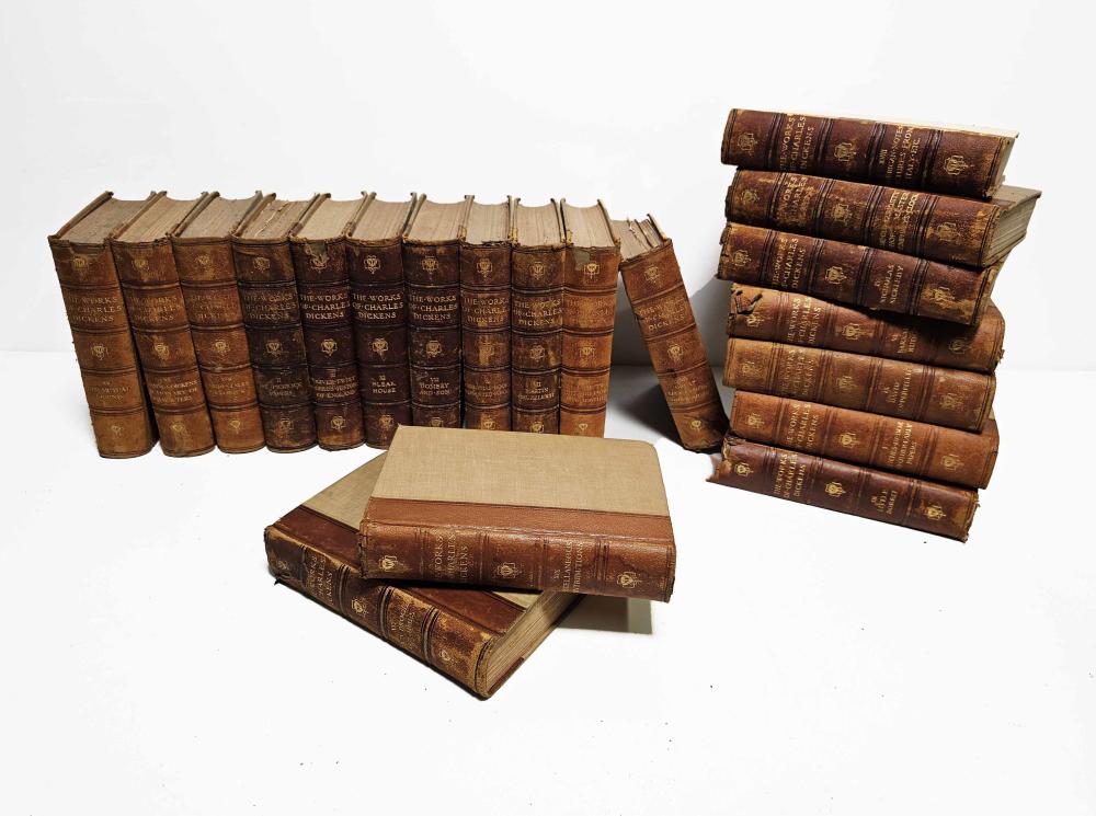 A. (1768) Charles comparable auction result: a collection of the works of charles dickens leather bound novels