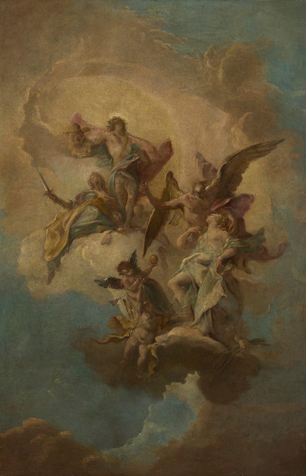 Carlo Innocenzo Carloni comparable auction result: carlo innocenzo carlone the triumph of the arts