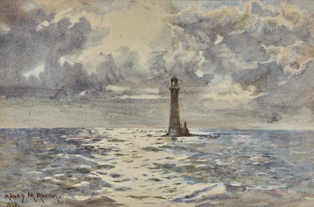 Henry Meynell Rheam comparable auction result: henry meynell rheam wolf rock lighthouse between cornwall and the isles of scilly