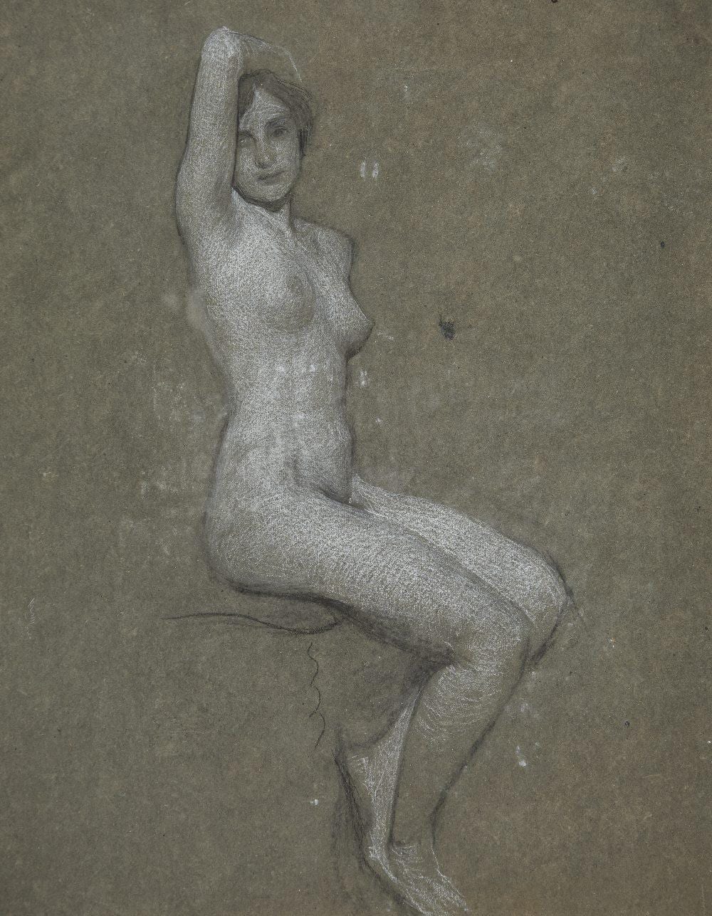 George Spencer Watson comparable auction result: george spencer watson roi rp ara ra seated nude