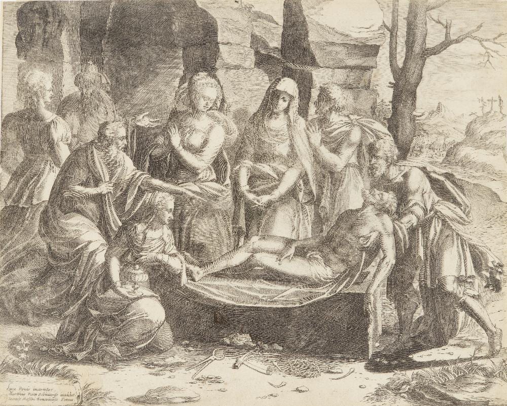Martino Rota comparable auction result: martino rota after luca penni the entombment of christ